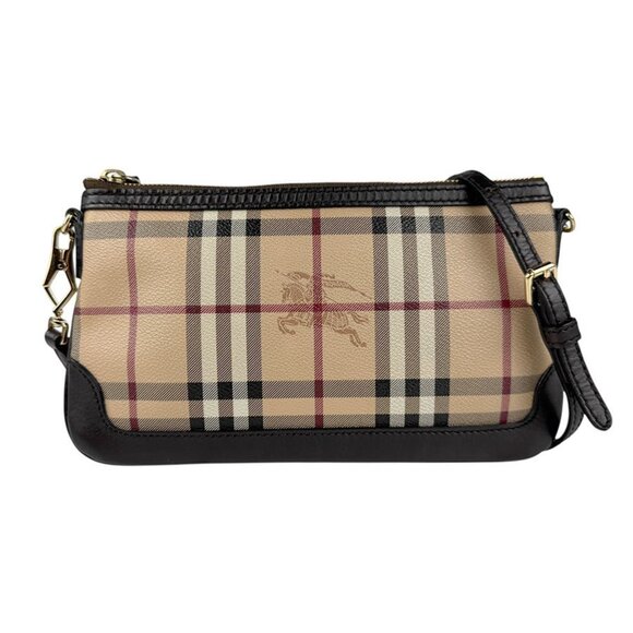 BURBERRY Brown Leather Shoulder Bag - Picture 1 of 5